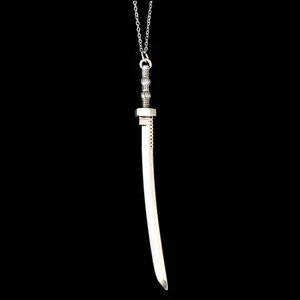 Katana Schwert Halskette 4" Samurai Noverty Anhänger 28" Kette Ninja Kampfsport - Bild 1 von 4