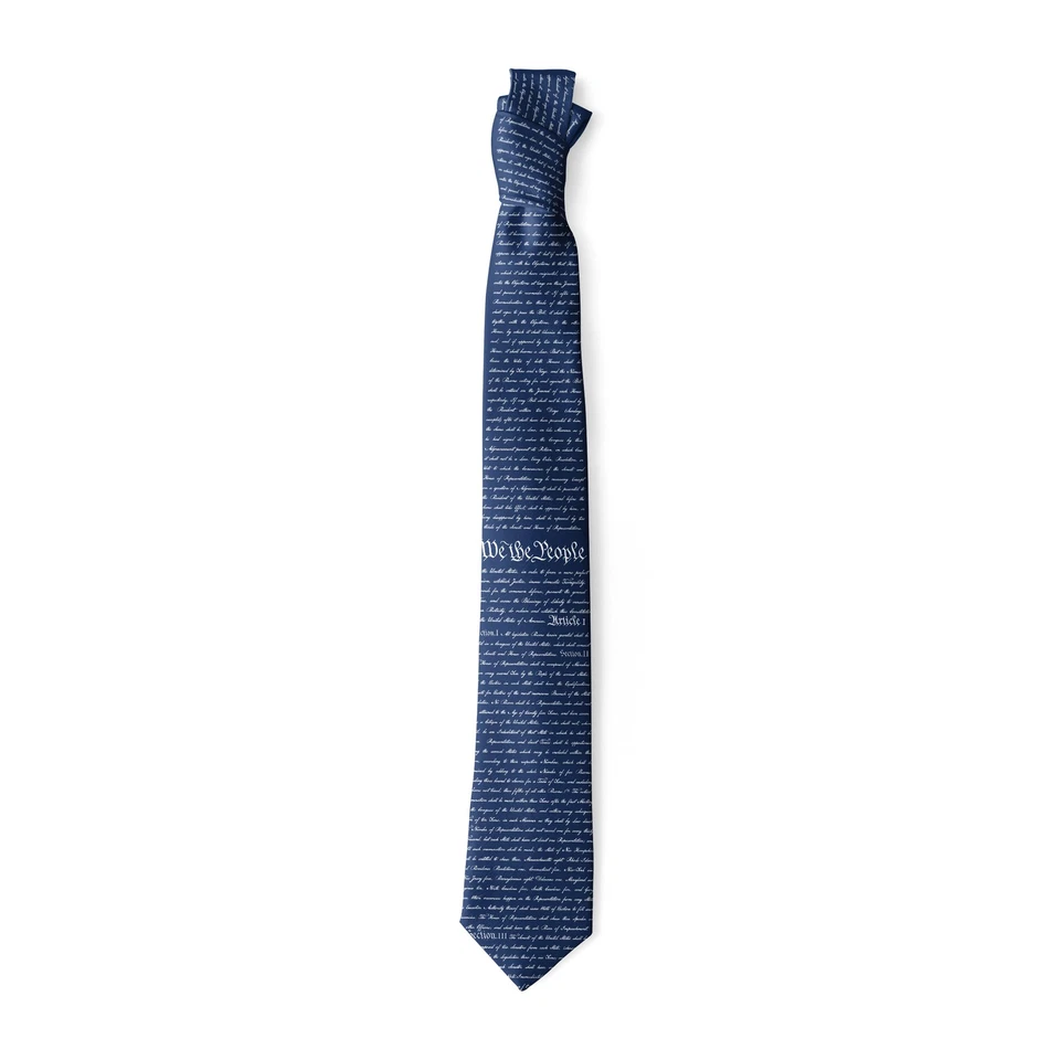 Constitution Necktie Novelty Neckties for Men We The People Tie America Neckties - Image 1 of 4