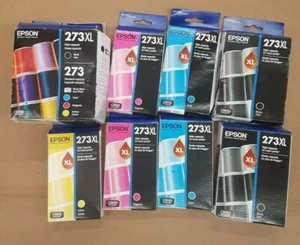 12 GENUINE EPSON 273XL T273XL020 T273XL220 T273XL320 T273XL420 Ink Cartridges - Picture 1 of 1