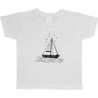 'Birds & Sail Boat' Children's / Kid's Cotton T-Shirts (Ts031289)