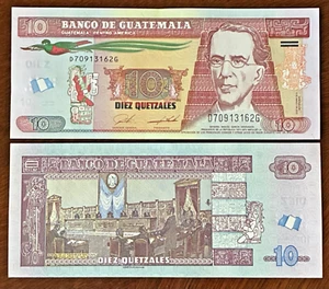 GUATEMALA 10 Quetzales 2022 UNC World Paper Money Foreign Currency FREE SHIPPING - Picture 1 of 3