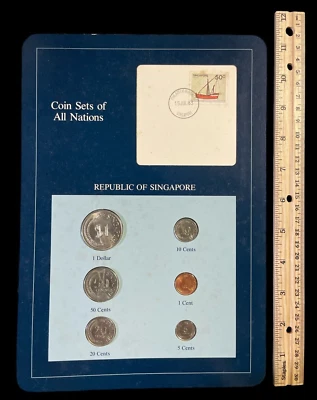 1983 THE FRANKLIN MINTS COIN SETS OF ALL NATIONS REPUBLIC OF SINGAPORE 92424 - Image 1 of 2