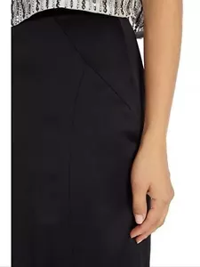 New Coast BREITA BLACK SATIN MAXI Prom Party Ball SKIRT Small UK Size 8 - Picture 1 of 4