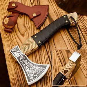 CUSTOM Made Handmade Carbon Steel Viking Axe Tomahawk Axe Throwing Hatchet AXE - Picture 1 of 11