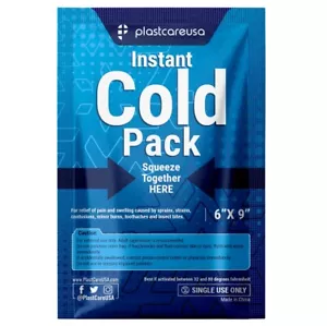50 6" x 9" Cold Packs Disposable Ice Pack for Injuries Pain Aid - Picture 1 of 5