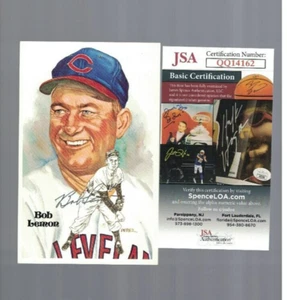 Bob Lemon Cleveland Indians Signed Perez Steele Postcard JSA - Picture 1 of 2