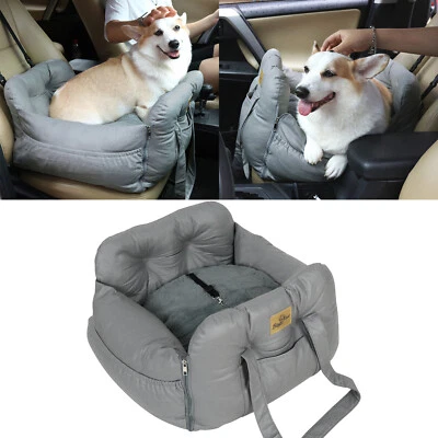 BINGO PAW Large Pet Car Seat Dog Travel Bed Washable Semi-Closed Cotton Handle Safety Belt
