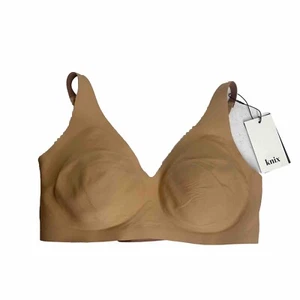 Knix Revolution V Neck Wireless Support Bra Sz M+ Cavassa Brown New - Picture 1 of 5