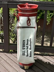 Vintage WILSON STAFF Model Red White Black Golf Range Bag BILL O'BRIEN - Picture 1 of 13