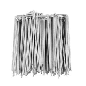 100 Bodenanker Erdanker Unkrautvlies Erdnägel Heringe Zeltheringe Stahl verzinkt - Bild 1 von 23