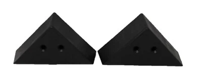 3"Triangle Plastic Furniture Triangle Corner Legs-Sofa Couch Chair Ottoman Black - Image 1 of 4