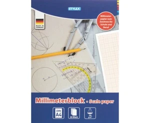 Millimeterpapier DIN A4 20 Blatt Zeichenpapier Millimeterblock Millimeterpapier - Bild 1 von 1