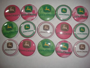 John Deere bottoni schienale piatto o spilla distintivi cabochon abbellimenti magneti - Foto 1 di 5