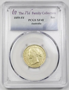 Australia 1859 (SY) Sovereign Sov Gold Coin PCGS XF40 Sydney Mint KM #4 Victoria - Picture 1 of 4