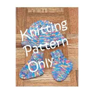 New JoAnne Turcotte Plymouth Yarn S082 Baby Socks and Hat Knitting Pattern - Picture 1 of 2
