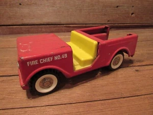Vintage 1960's Nylint Pressed Steel Ford Bronco Fire Chief Truck No. 49 - PARTS! - Picture 1 of 10