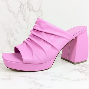 Kenneth Cole New York Women's Anika Platform Mule Sandal Pink 9 NEW IN BOX - Picture 1 of 11