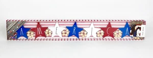 Rae Dunn USA 4th of July Red White Blue Stars America 45" Garland Wood Patriotic - Picture 1 of 4