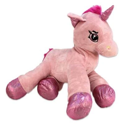 Plüsch Einhorn liegend rosa - ca. 58 cm Kuscheltier Polyester Plüschtier - Bild 1 von 4