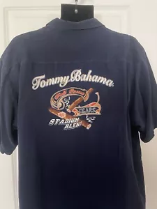 Tommy Bahama Stadium Collection Limited Edition Short Sleeve Silk Button Up XL - Picture 1 of 7
