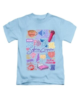 Lyric Print Sabrina Carpenter Kids T-Shirt Childrens Cute Tee Top New - Image 1 of 3