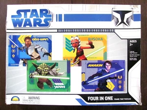 Star Wars Four in One Frame Tray Puzzles Crown Products 2008 - Complete - Picture 1 of 7
