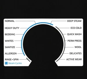 Samsung Washer Sticker Label - for Model WF50K7500AW Control Panel - Waterproof - Picture 1 of 2
