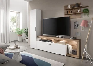 xonox Wohnwand Schrankwand Anbauwand Wohnzimmer - Wohnen Cross - 218x178x31 - Bild 1 von 6
