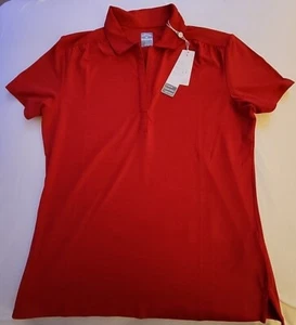 Callaway Womens Medium Golf Salsa Red Polo NEW - Picture 1 of 2