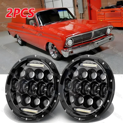 Faro LED redondo de 7 pulgadas Hi-Lo 2x apto para Ford Falcon sedán entrega 1961-1965 Foto 1 de 4