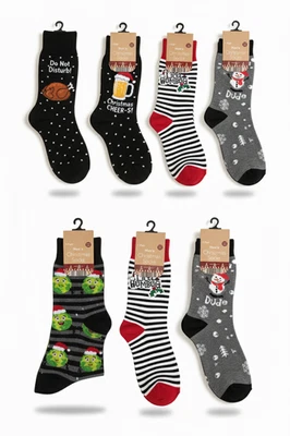 GEM IMPORTS LTD Mens Funny Novelty Christmas Socks one size - Choose Design 5 Styles