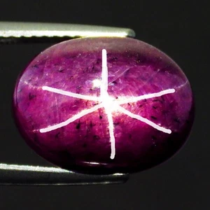 14.19 Ct Dainty Oval (14 x 10 mm) 100% Natural Mozambique Red Star Ruby Gemstone - Picture 1 of 7