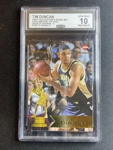Tim Duncan 1997 Collectors Edge Impulse First Pick 1 CCG 10 RC - Picture 1 of 2