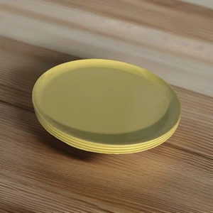Vintage Melamine Spaulding Ware Chicago USA Yellow 9" Lunch Plates Set Of 4 - Picture 1 of 14