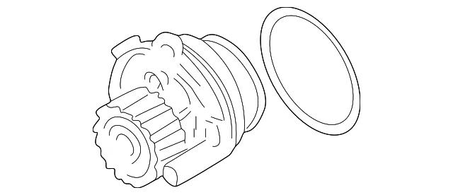 Conjunto de bomba de água Volkswagen genuíno 06A-121-012-G - Imagem 1 de 4