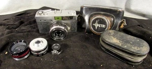 VINTAGE PETRI SEVEN GREEN O MATIC CAMERA WITH TWO PETRI LENSES, CASE (EZS003071) - Picture 1 of 12