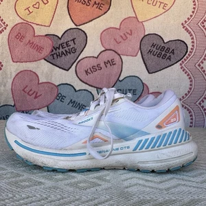 Size 7.5 - Brooks Adrenaline GTS 23 Running Shoes Women’s White Blue 1203811B152 - Picture 1 of 10