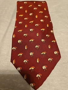 Salvatore Ferragamo 100% Silk men Tie Trees - Picture 1 of 5
