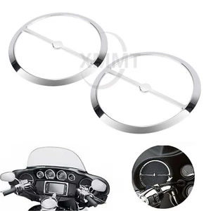 Chrome Speaker Trim Ring Cover For Harley Street Electra Tri Glide Ultra Limited - Picture 1 of 12