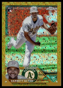2023 Topps Chrome Update GARRETT ACTON GOLD MINI DIAMOND REFRACTOR 11/50 USC180 - Picture 1 of 2