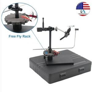 Maxcatch Rotary Fly Tying Vise Travel Alloy Fishing Tool Fly Fishing Tackle Kit - Picture 1 of 7