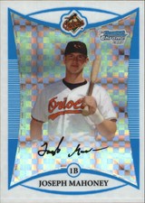 2008 Bowman Chrome Prospects X-Fractors Baseball Card #BCP74 Joseph Mahoney /275