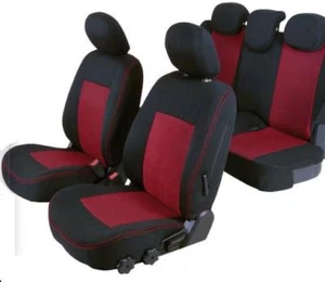 COPRISEDILI NERO/ROSSO SEAT MI/SKODA CITIGO/VW UP12> FODERA607 PROMO - Picture 1 of 1