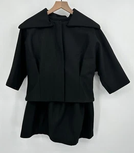 Juego de 2 Falda Traje Peserico Lana Cachemira Mujer XS/S Negro Hecho en Italia Negocios - Imagen 1 de 16