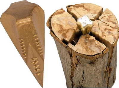 Spaltkeil Stahl ca.1,6kg Spaltgranate Holz Spalter Spalt Kreuz Axt Beil Fällkeil