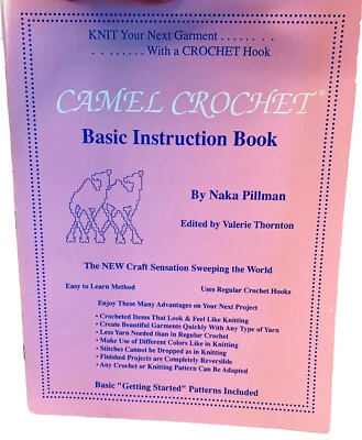 Camel Crochet 4 Patterns Baby Clothes Afghans Basic Instruction Book Sweater - Image 1 of 4