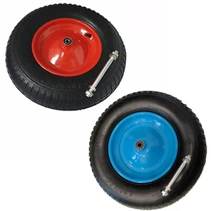 Schubkarrenrad mit Achse 4.80/4.00-8, Luftrad Reifen Ersatzrad für Gartenkarre - Bild 1 von 6