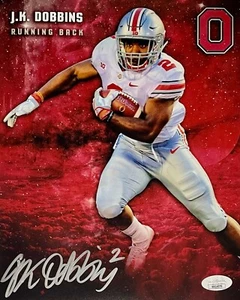 J.K. DOBBINS SIGNED Autograph 8x10 PHOTO OHIO STATE BUCKEYES JSA CERT NN14979 - Bild 1 von 8