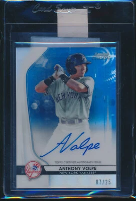 ANTHONY VOLPE AUTO 2020 Bowman Sterling BLUE REFRACTOR/25 YANKEES Rookie Card RC - Image 1 of 2