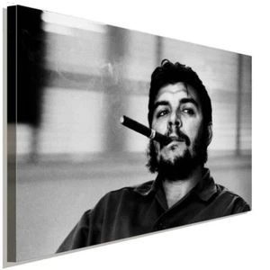 Che Guevara Ziggare Schwarz-Weiß Leinwandbild  LaraArt Studio Wanddeko Wandbild - Bild 1 von 5